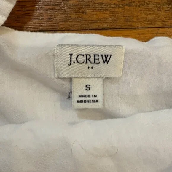J.Crew Factory White Linen-blend Squareneck Tank Top - Picture 10 of 11